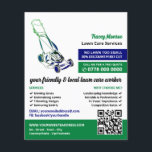 Green & Blue Lawn-Mower, Lawn Care Services Flyer<br><div class="desc">Green & Blue Lawn-Mower,  Lawn Care Services Advertising Flyer by The Business Card Store.</div>
