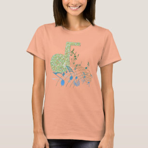 Green &Blue MusicNotes Green Flowy Muscle Tank Top