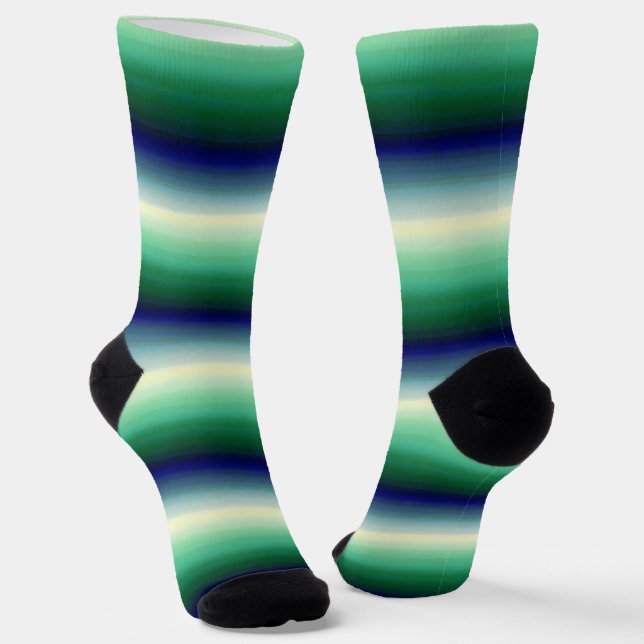 Green Blue Ombre Socks (Angled)