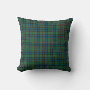Green Blue Orange Plaid Tartan Cushion