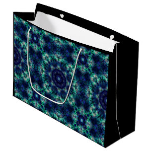 Green blue  ornament large gift bag