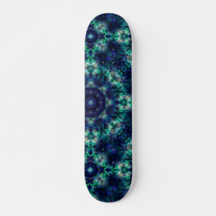 Green blue ornament skateboard