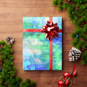 Green & Blue Pattern Wrapping Paper