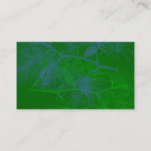 Green Blue Pine Pattern Business Card