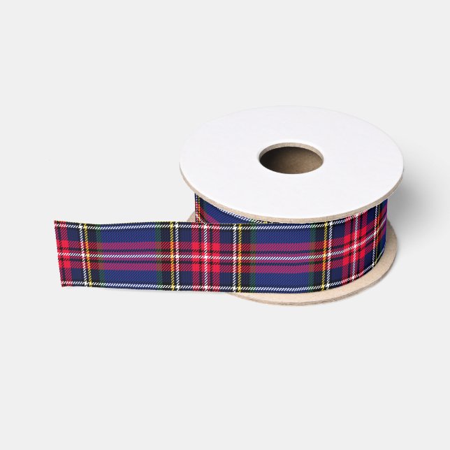 Green & Blue Plaid Grosgrain Ribbon (Spool)