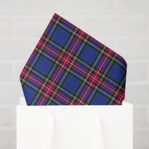 Green & Blue Plaid Tissue Paper