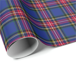 Green & Blue Plaid Wrapping Paper