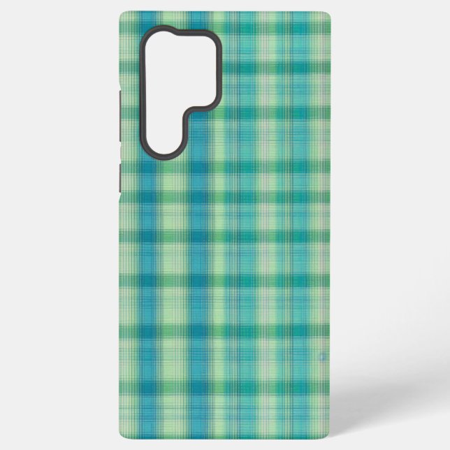 Green & Blue Preppy Pattern Phone Case (Back)
