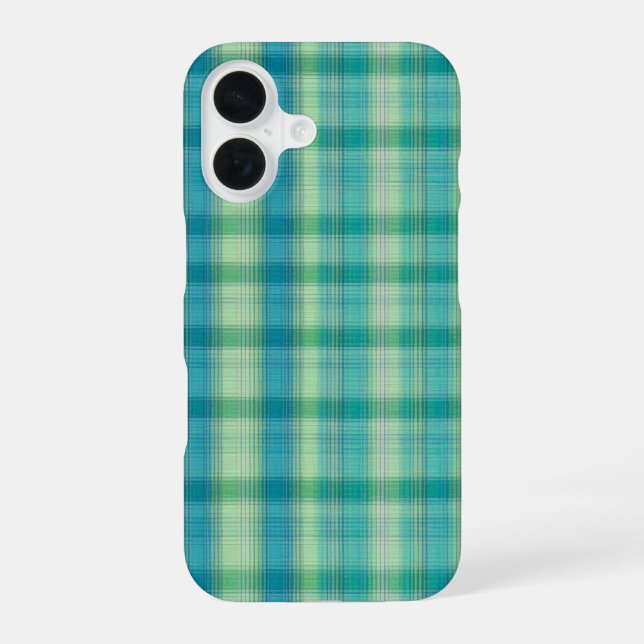 Green & Blue Preppy Pattern Phone Case (Back)