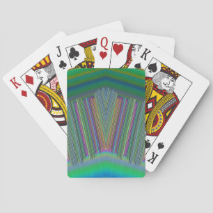 Green Blue Purple Design Playing Cards ~ Original