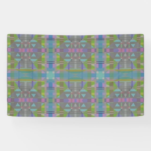 Green Blue Purple Geometric Banner (Horizontal)
