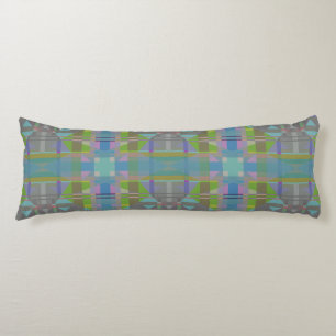 Green Blue Purple Geometric Body Cushion