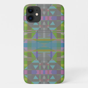Green Blue Purple Geometric iPhone 11 Case