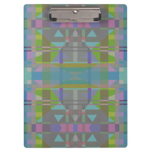 Green Blue Purple Geometric Clipboard