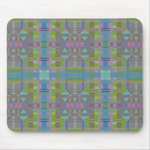 Green Blue Purple Geometric Mouse Mat