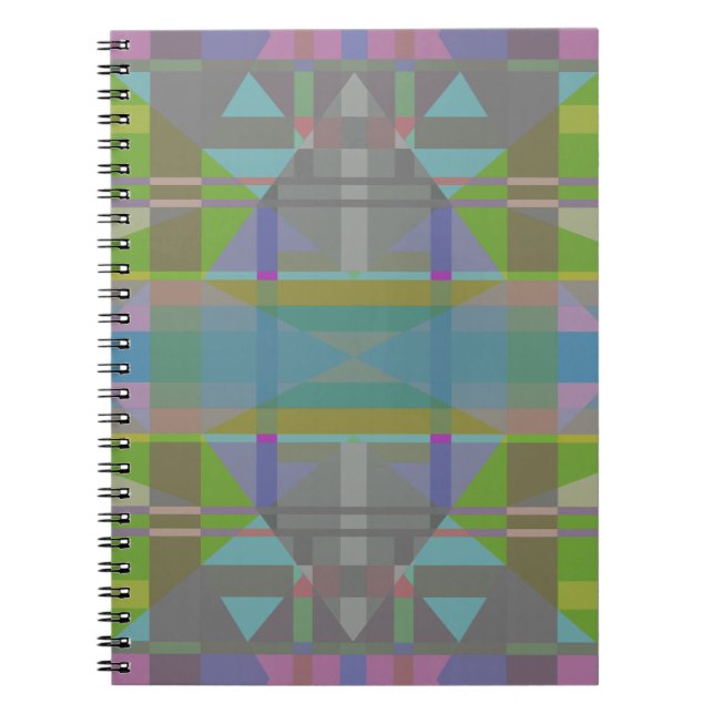Green Blue Purple Geometric Notebook (Front)