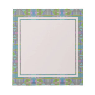 Green Blue Purple Geometric Notepad
