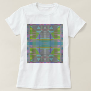 Green Blue Purple Geometric T-Shirt