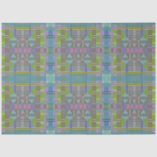 Green Blue Purple Geometric Tissue Paper