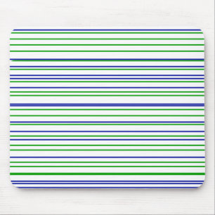 Green blue purple stripes modern custom pattern mouse mat