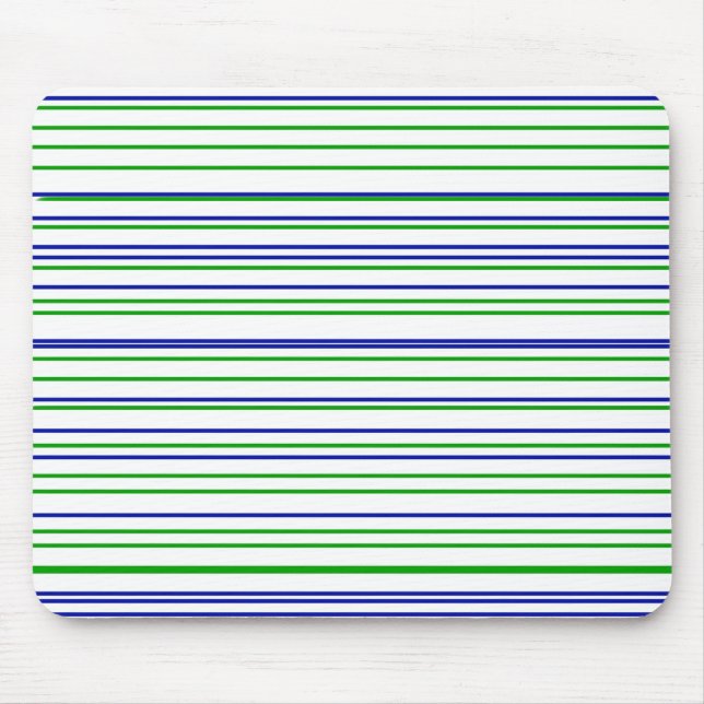 Green blue purple stripes modern custom pattern mouse mat (Front)