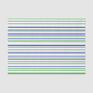 Green blue purple stripes modern custom pattern tissue paper