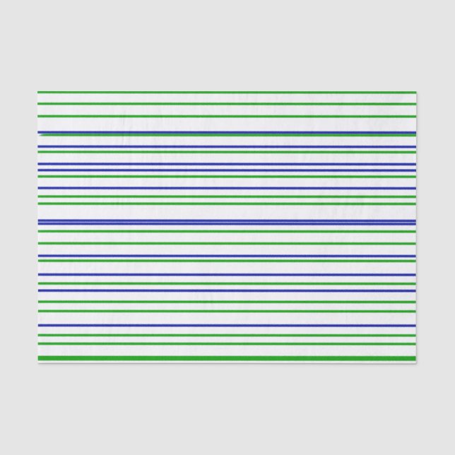 Green blue purple stripes modern custom pattern  tissue paper (Front)