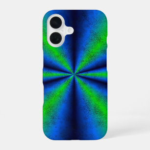 Green Blue Rainbow in Elephant Skin Leather Optik iPhone 16 Case