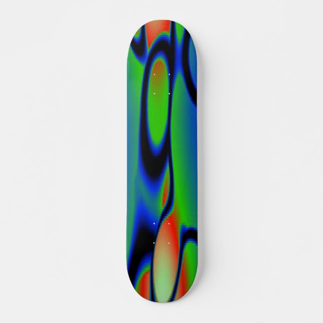 GREEN BLUE RED  PLASTIC SKATEBOARD (Front)