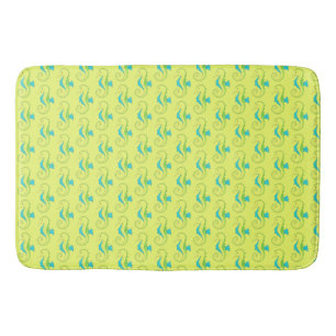 Green Blue Sea Horse Seahorse Ocean Marine Life Bath Mat