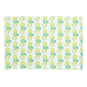 Green Blue Sea Horse Seahorse Ocean Marine Life Pillowcase