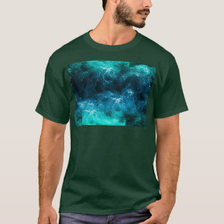 Green blue seamless ocean currents Swimming Ocean T-Shirt