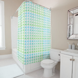 Green Blue Shower Curtain 