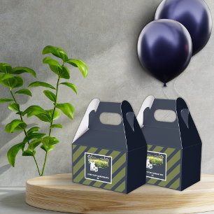 Green Blue Soccer Football Party Favour Box