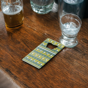 Green Blue Traditional Tribal Pattern