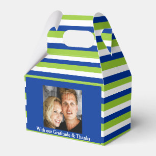 Green blue wedding PHOTO 2 Favour Box