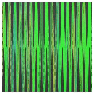 Green Blue Yellow Vertical Stripe Print Pattern Fabric