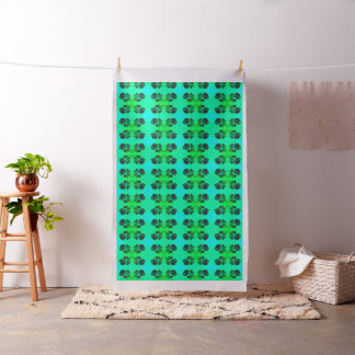 Green Bluegreen Rose Silhouette Floral Fabric 56"