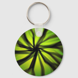 Green Blurred motion pattern Key Ring