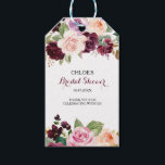 Green Blush Burgundy Floral Bridal Shower Gift Tags<br><div class="desc">These green blush burgundy floral bridal shower gift tags are perfect for a rustic wedding shower celebration. The design features elegant green,  blush,  purple,  red and burgundy hand-drawn flower bouquets,  inspiring natural beauty.</div>