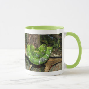 Green Boa Snake Ringer Mug