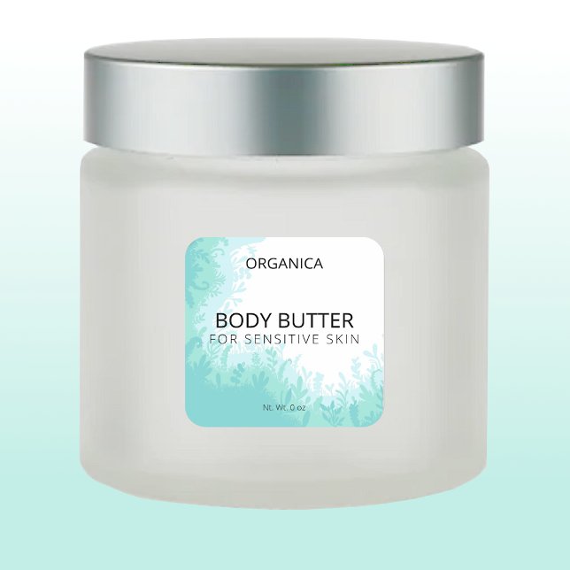 Green Body Butter Labels For Sensitive Skin (Creator Uploaded)