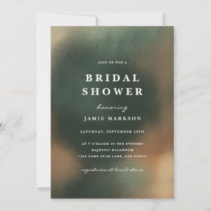 Green Boho Minimalist Bridal Shower  Invitation