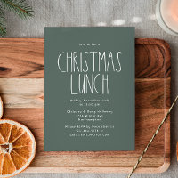 Green Boho Polka Dot Christmas Lunch
