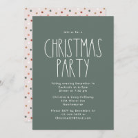 Green Boho Polka Dot Christmas Party