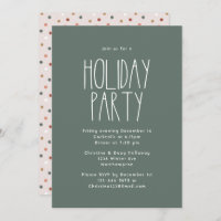 Green Boho Polka Dot Christmas Party