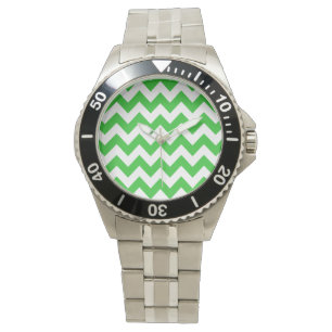Green Bold Chevron Watch