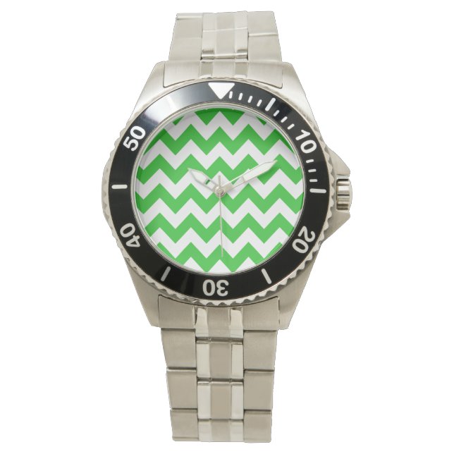Green Bold Chevron Watch (Front)