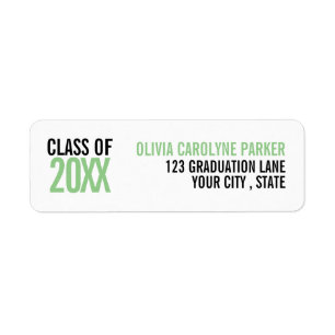  Green bold graduation custom YEAR