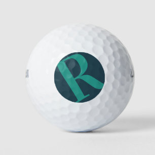  Green Bold Monogram Name  Golf Balls